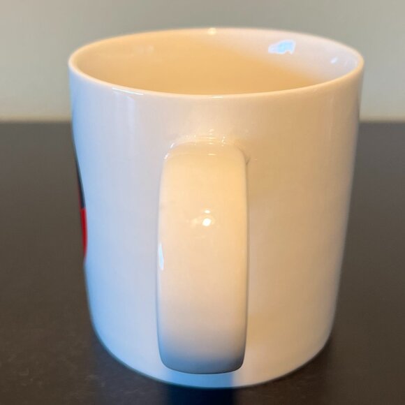 OPALHOUSE Letter "D ” Monogram Initial Maroon and Metallic Gold Ribbed Mug ~ - Picture 4 of 13